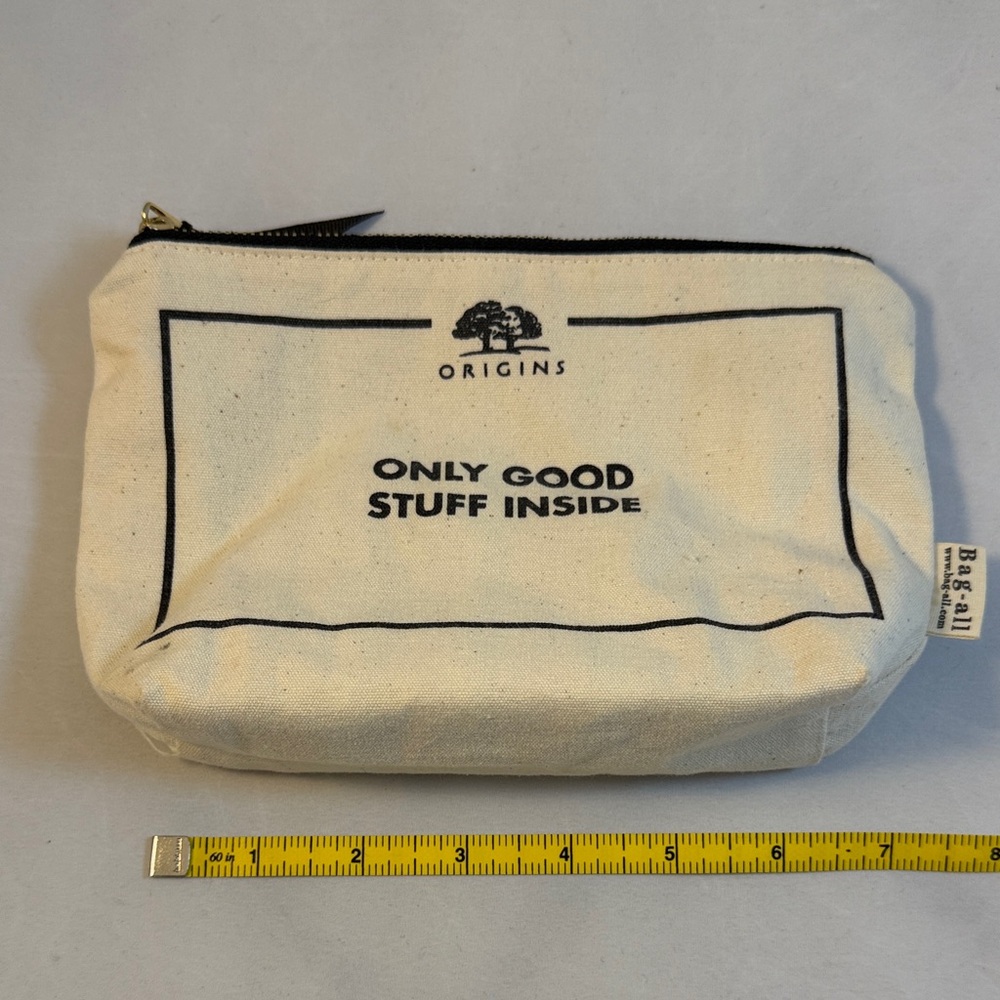 Origins Black and Cream Toiletry/Cosmetic Bag